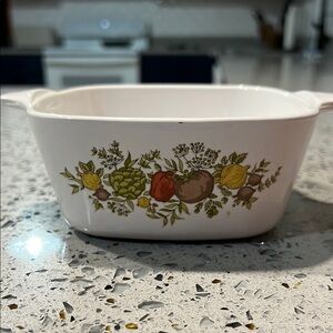 Corningware White and Green Bakeware Collection